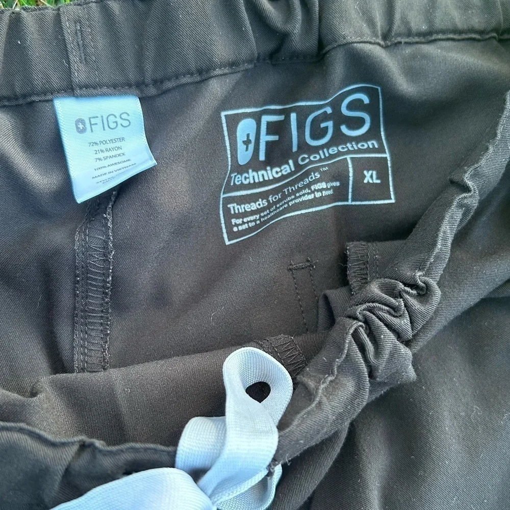 FIGS Men’s Pisco Basic Scrub Pants Black Size XL